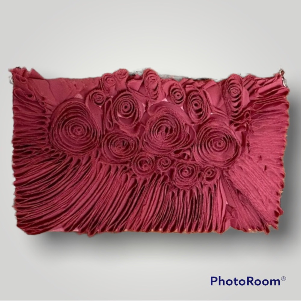 Banana Republic Rose Colored Chiffon Ribbon Evening Bag - NWOT